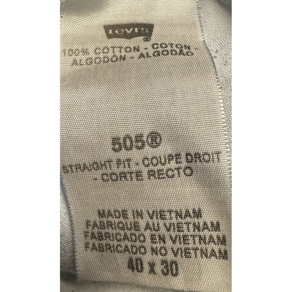 Levi's 505 Straight Fit Jeans Men's W40 L30 Dark Wash Denim Classic‎ USA Style